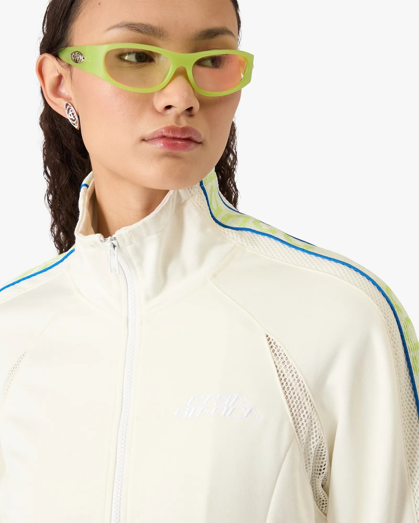 White Laurel Track Zip Jacket - Image 5