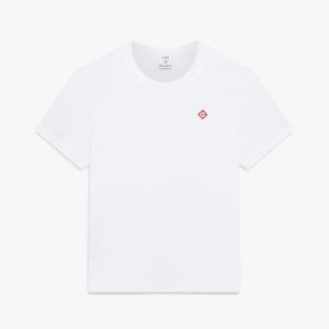 Classic Embroidery Patch Fitted Short Sleeve T-Shirt