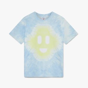 Blue Tie Dye CC Smile Short Sleeve T-Shirt