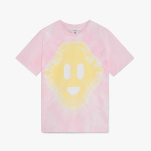 Pink Tie Dye CC Smile Short Sleeve T-Shirt
