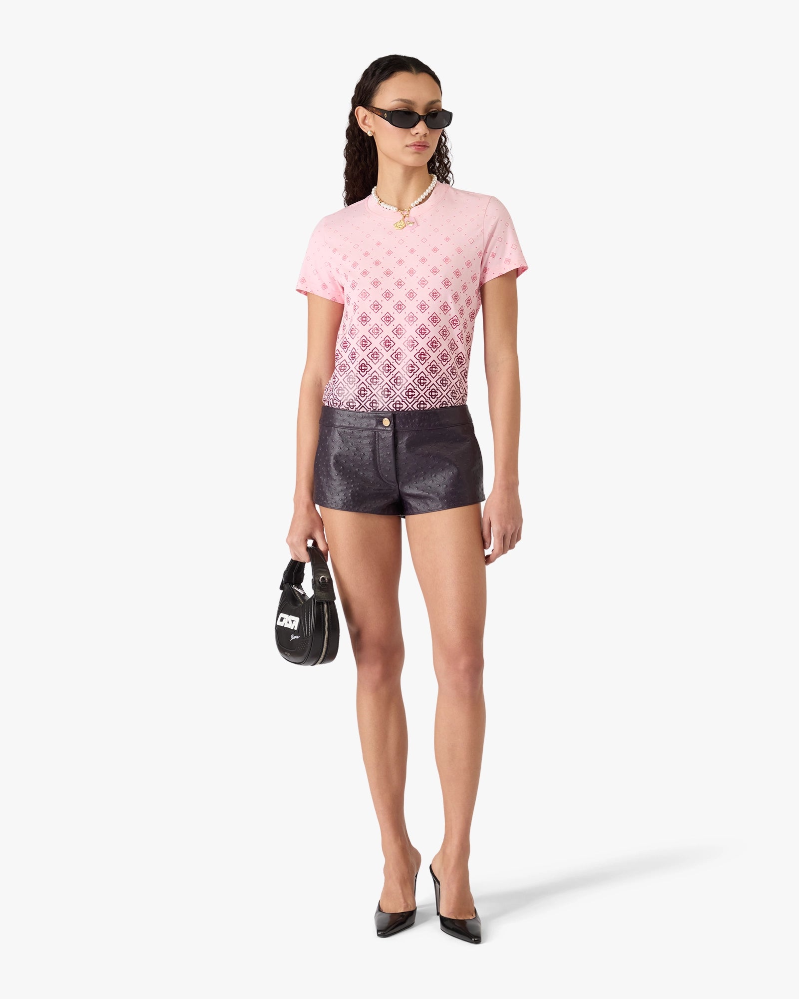 Aubergine Gradient Monogram Short Sleeve T-Shirt - Image 2