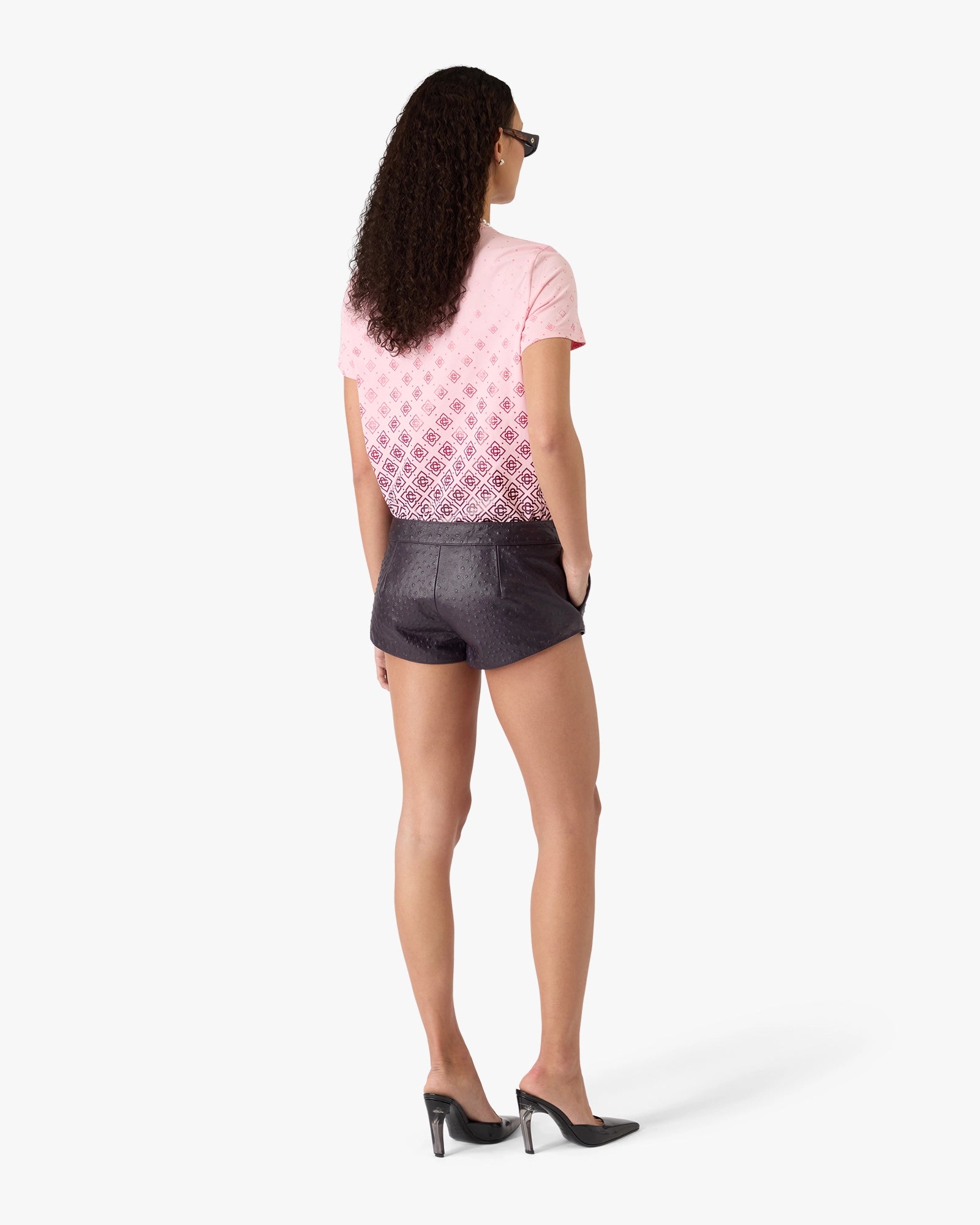 Aubergine Gradient Monogram Short Sleeve T-Shirt - Image 3