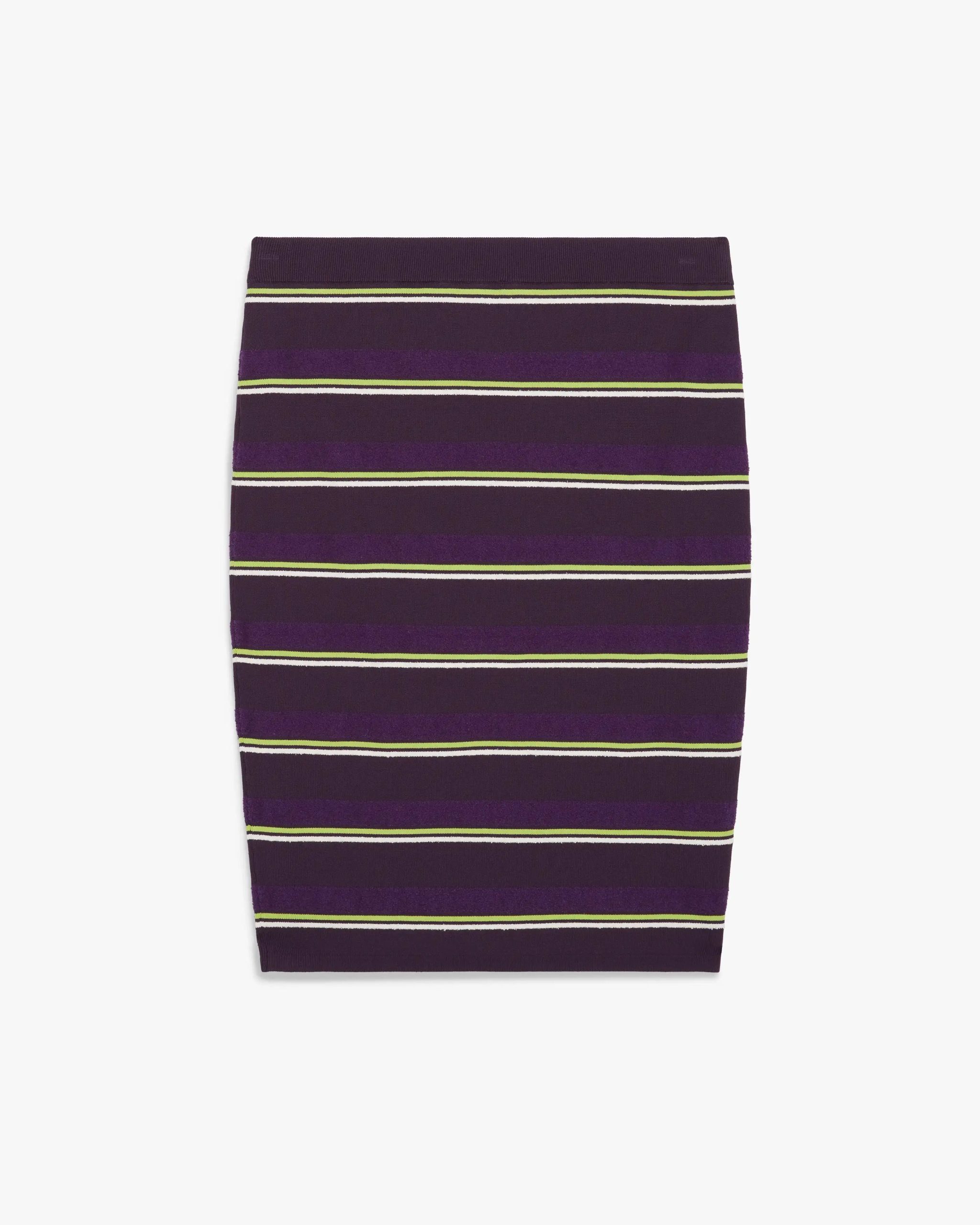 Purple & Green Striped Midi Skirt - Image 2