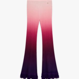 Pink Gradient Ruffle Trousers