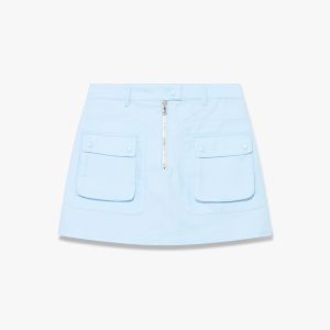 Blue Pocket Mini Skirt