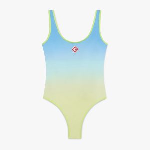 Blue & Yellow Gradient Swimsuit