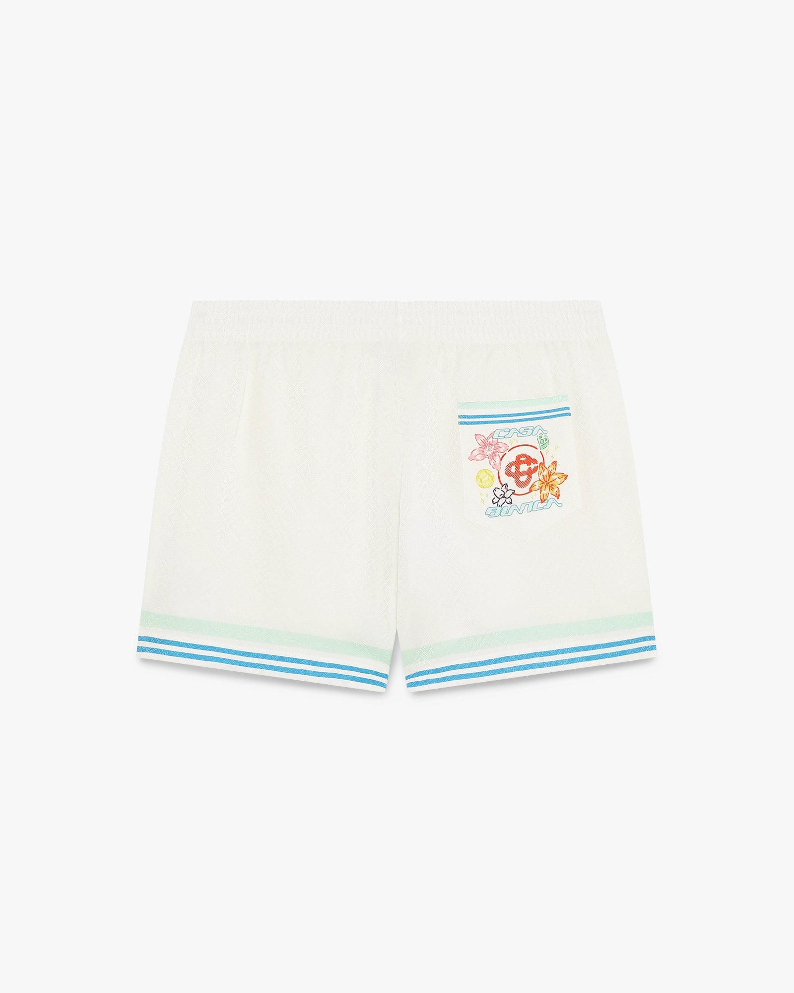 Floral CC Smile Monogram Jaquard Silk Shorts - Image 6