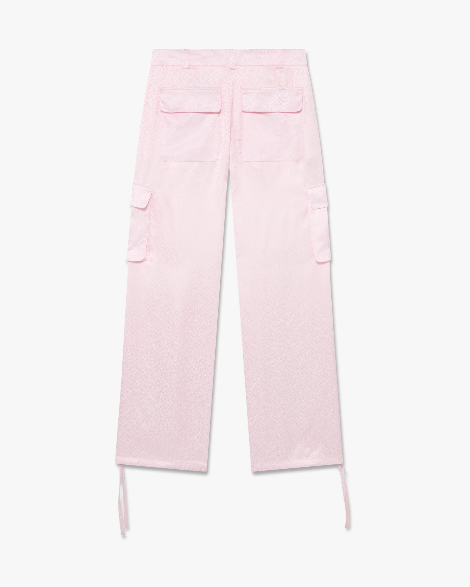 Pink Monogram Satin Cargo Trousers - Image 2