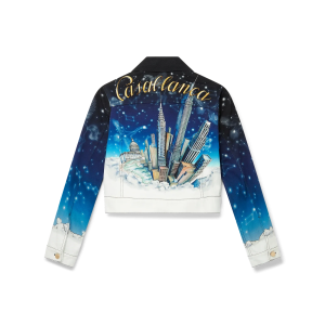 Vol Au Nuit Classic Printed Denim Jacket