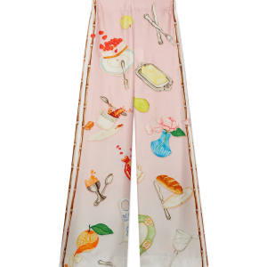 Ne Pas Deranger Printed Wide Leg Trousers