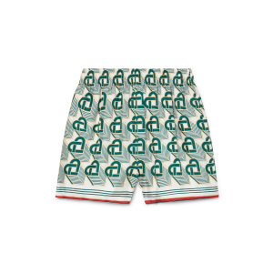 Heart Monogram Silk Shorts