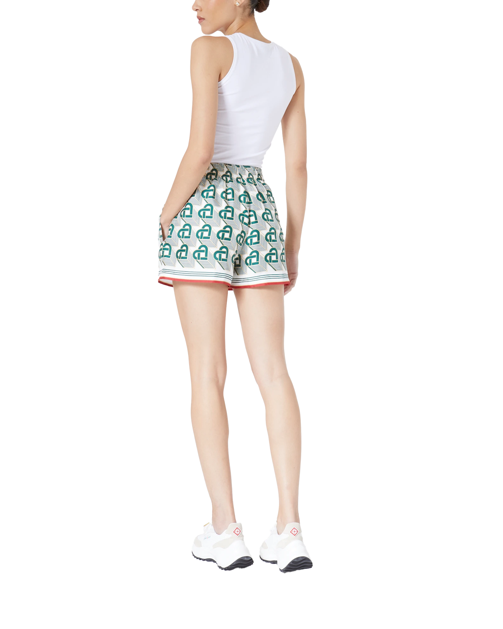 Heart Monogram Silk Shorts - Image 3