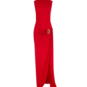 Sleeveless Side Split Column Dress