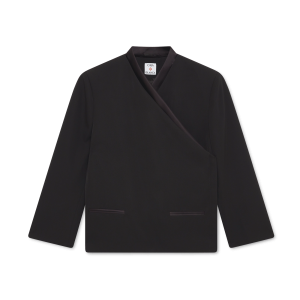 Wool Tailoring Wrap Jacket