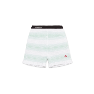 Stripe Shirred Shorts