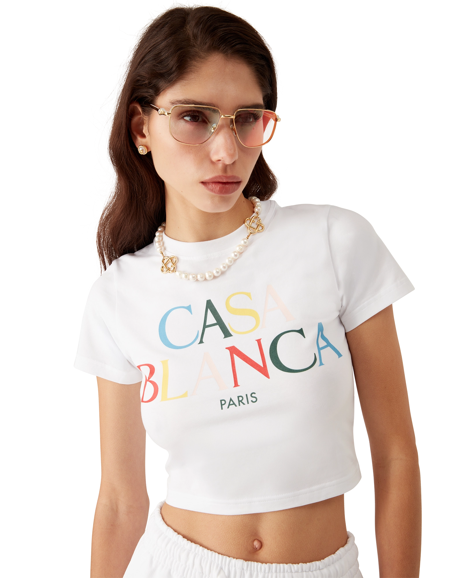 Stacked Logo Cropped Short Sleeve T-Shirt - Image 5