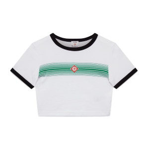 Gradient Stripe Ringer Short Sleeve T-Shirt