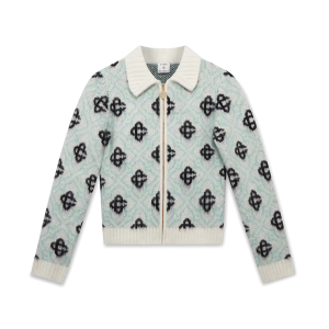 Mohair Monogram Zip Jumper
