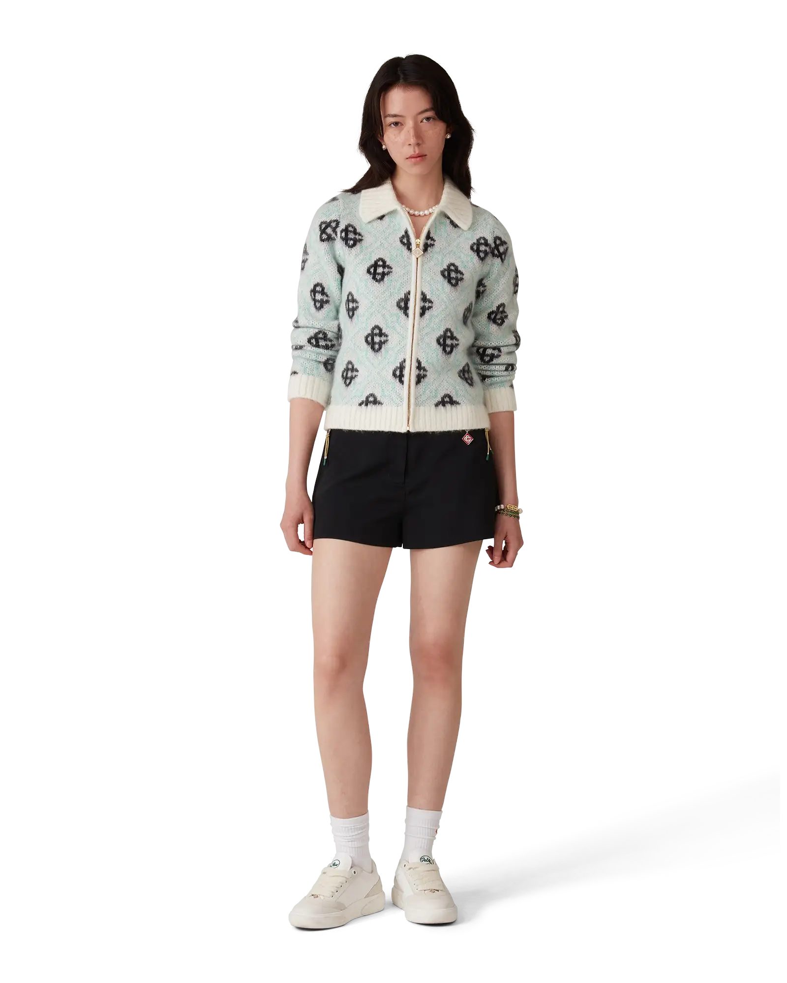 Mohair Monogram Zip Jumper - Image 2
