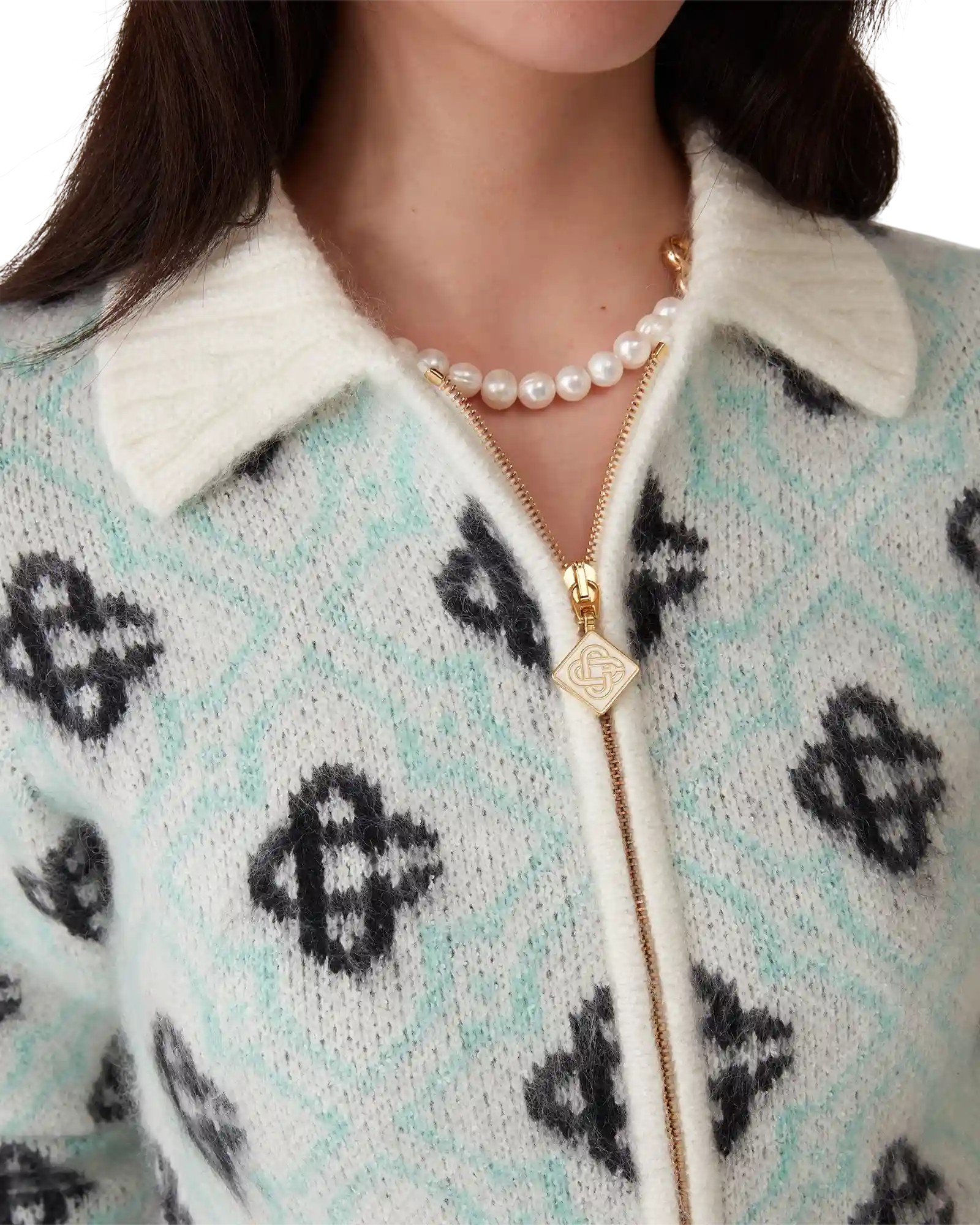 Mohair Monogram Zip Jumper - Image 5