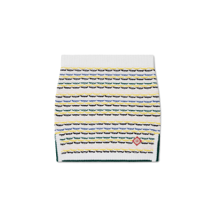 Cotton Tuck Stitch Knit Mini Skirt