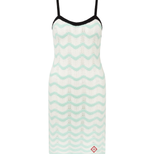 Cotton Wave Crochet Mini Dress