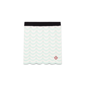 Cotton Wave Crochet Mini Skirt