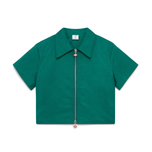 Cotton Monogram Jacquard Cropped Shirt