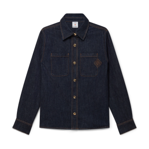 Denim Shirt with Logo Embroidery
