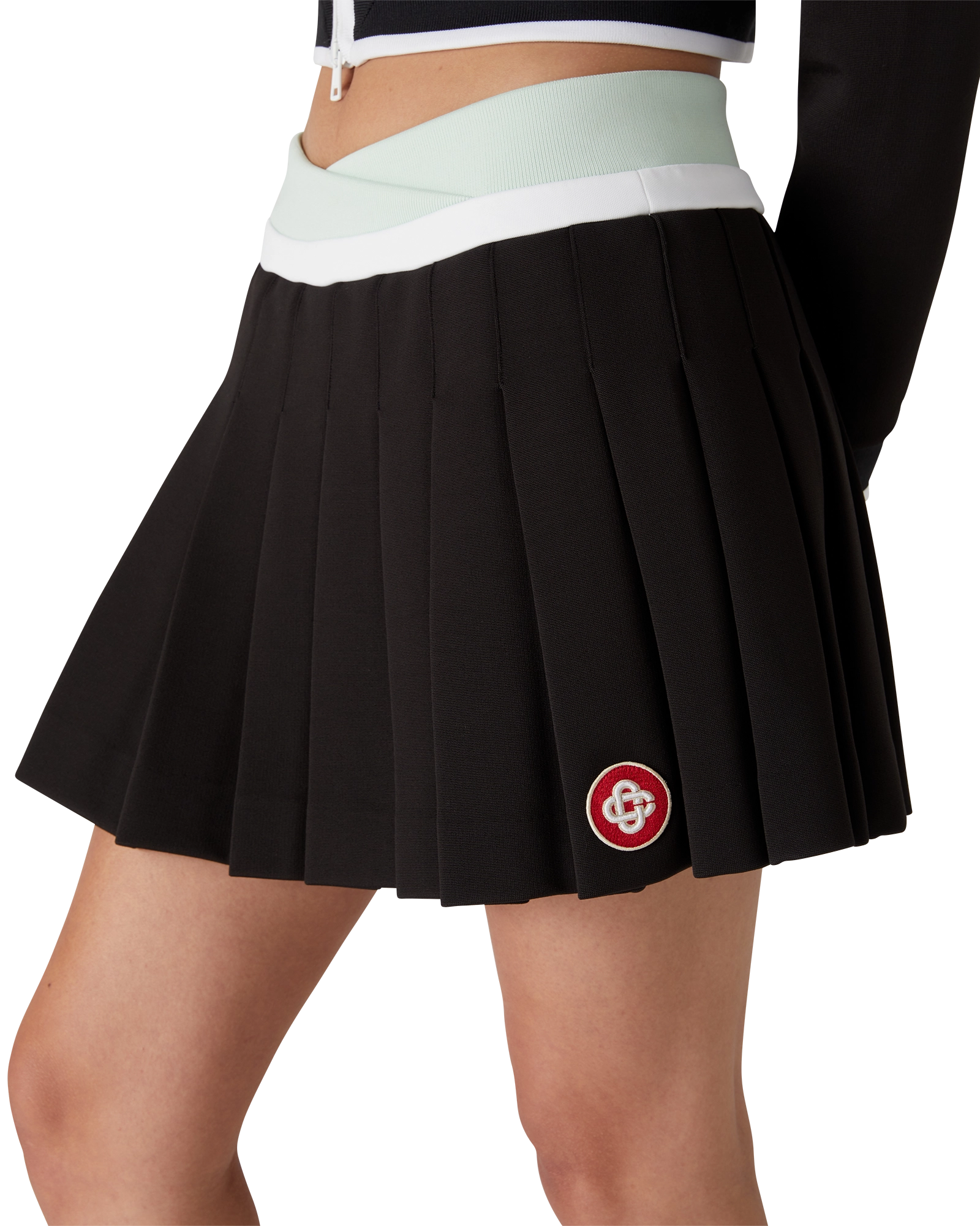 Scuba Pleated Mini Skirt - Image 4