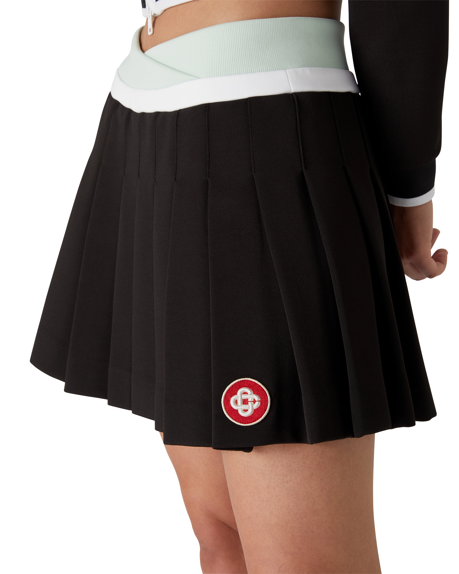Scuba Pleated Mini Skirt - Image 5