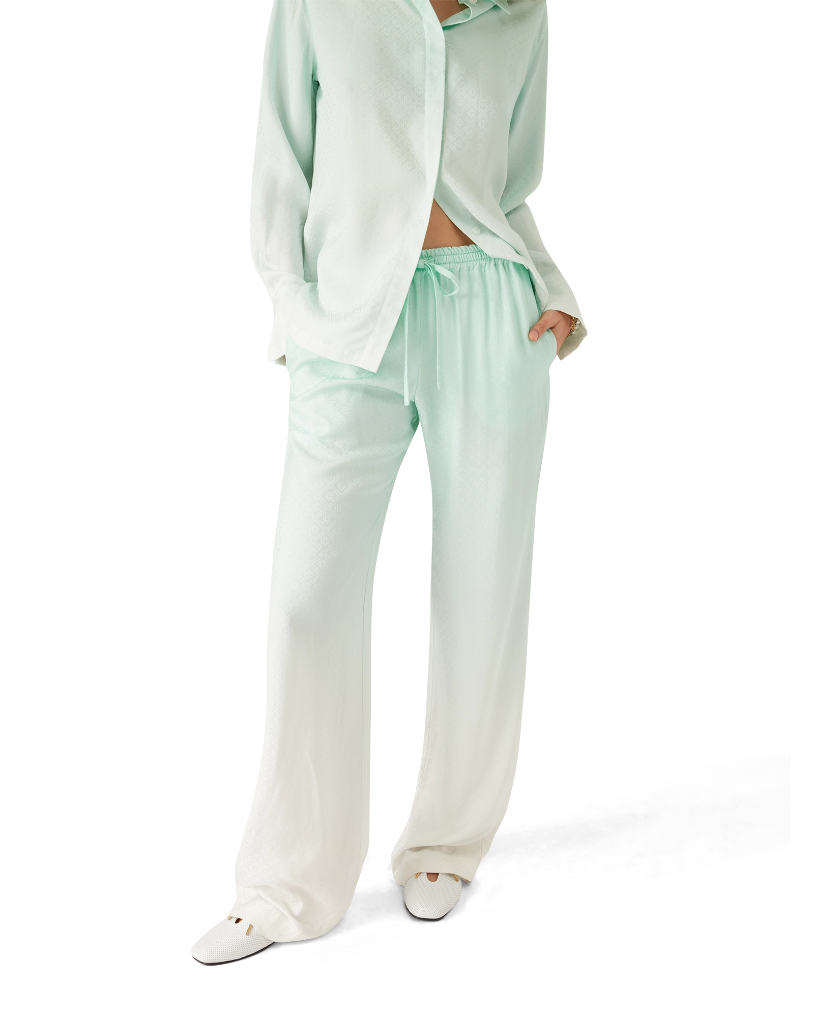 Gradient Monogram Jacquard Trousers - Image 4