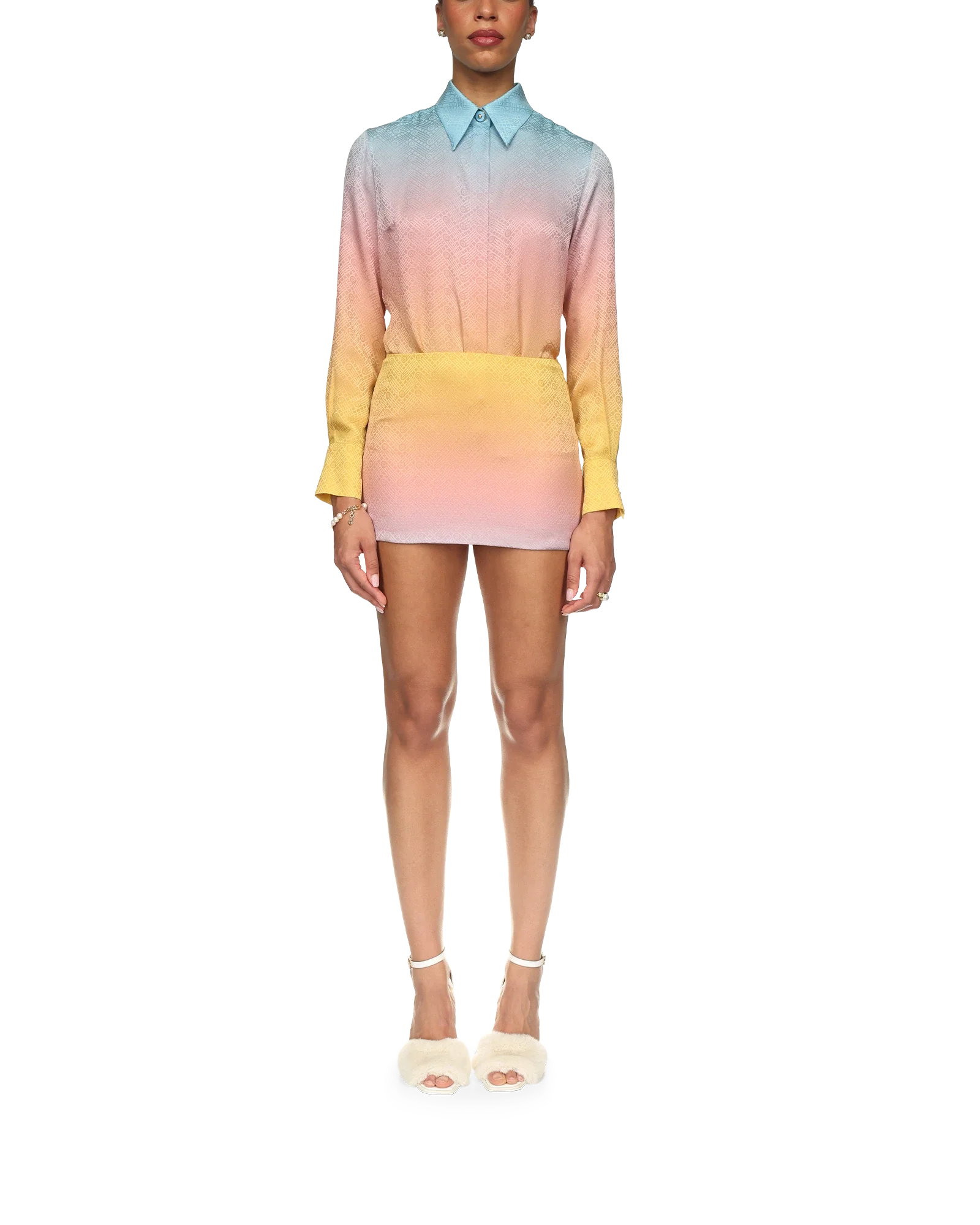 Ping Pong Gradient Silk Skirt - Image 2