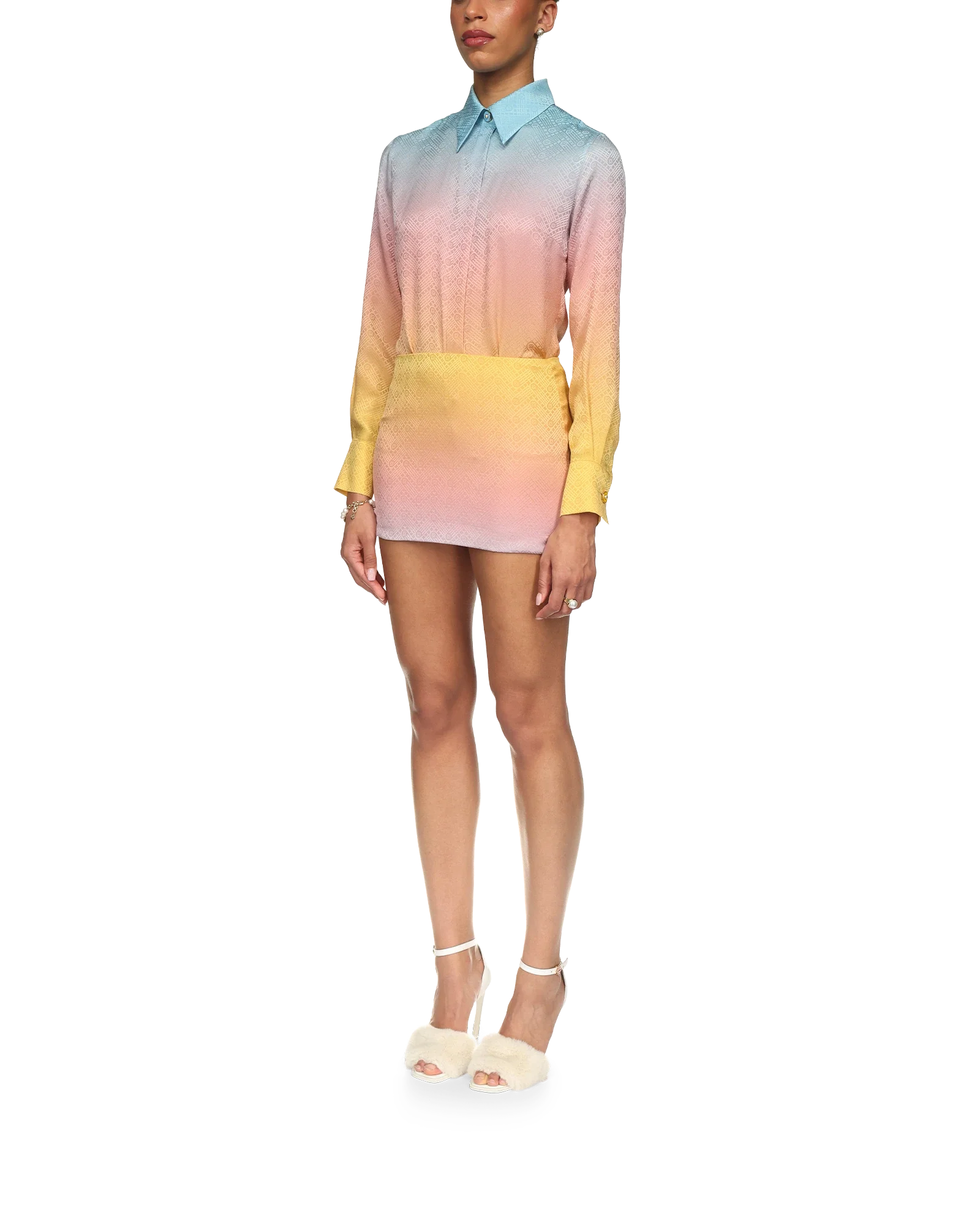Ping Pong Gradient Silk Skirt - Image 3