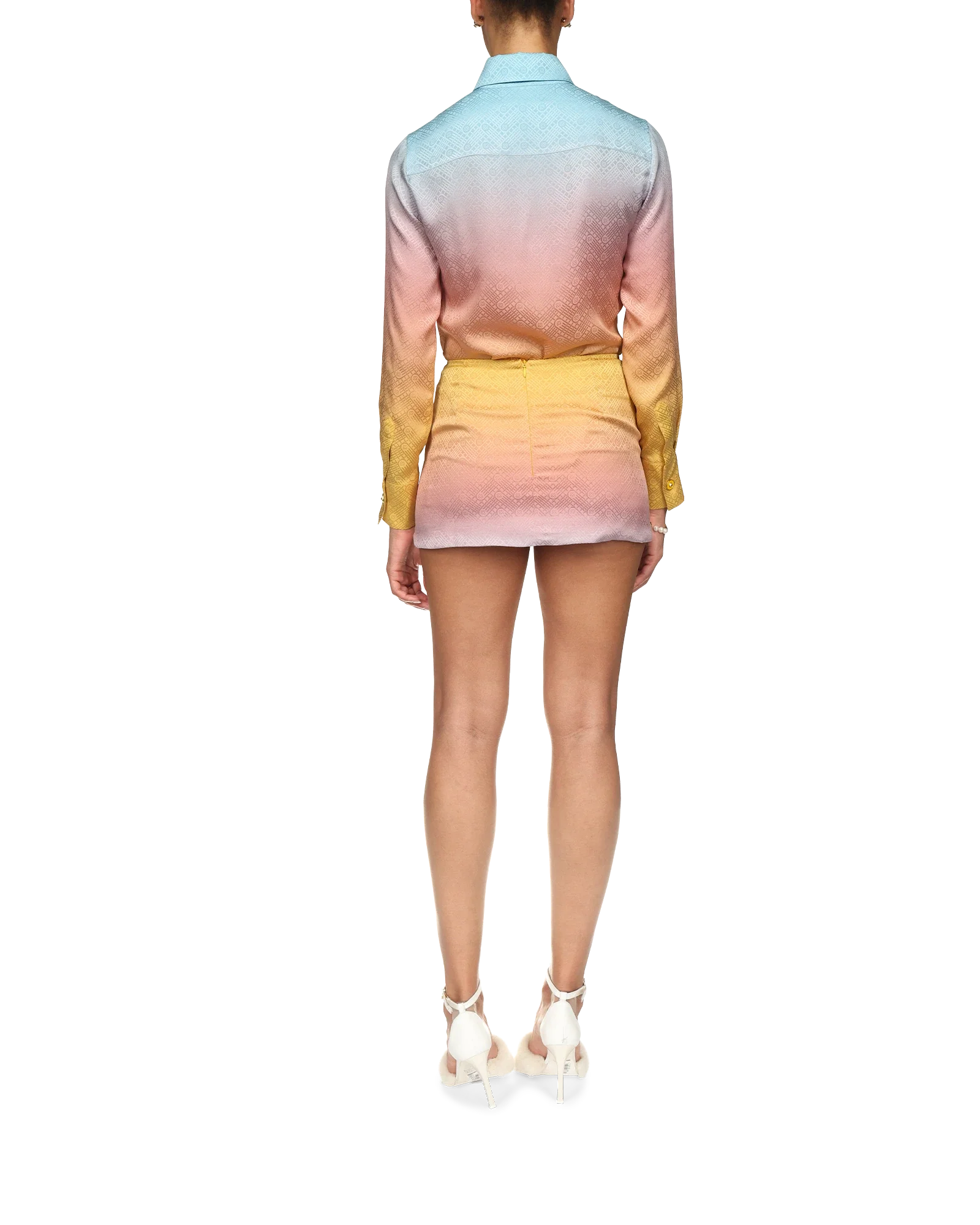 Ping Pong Gradient Silk Skirt - Image 4