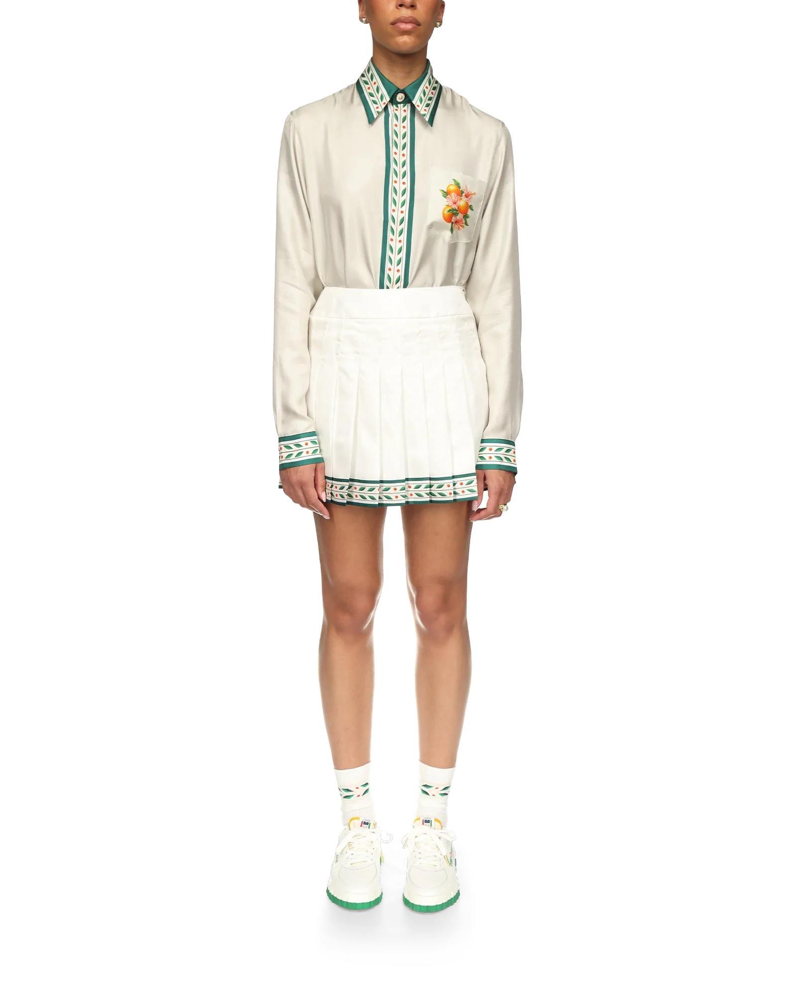 Laurel Silk Tennis Mini Skirt - Image 2