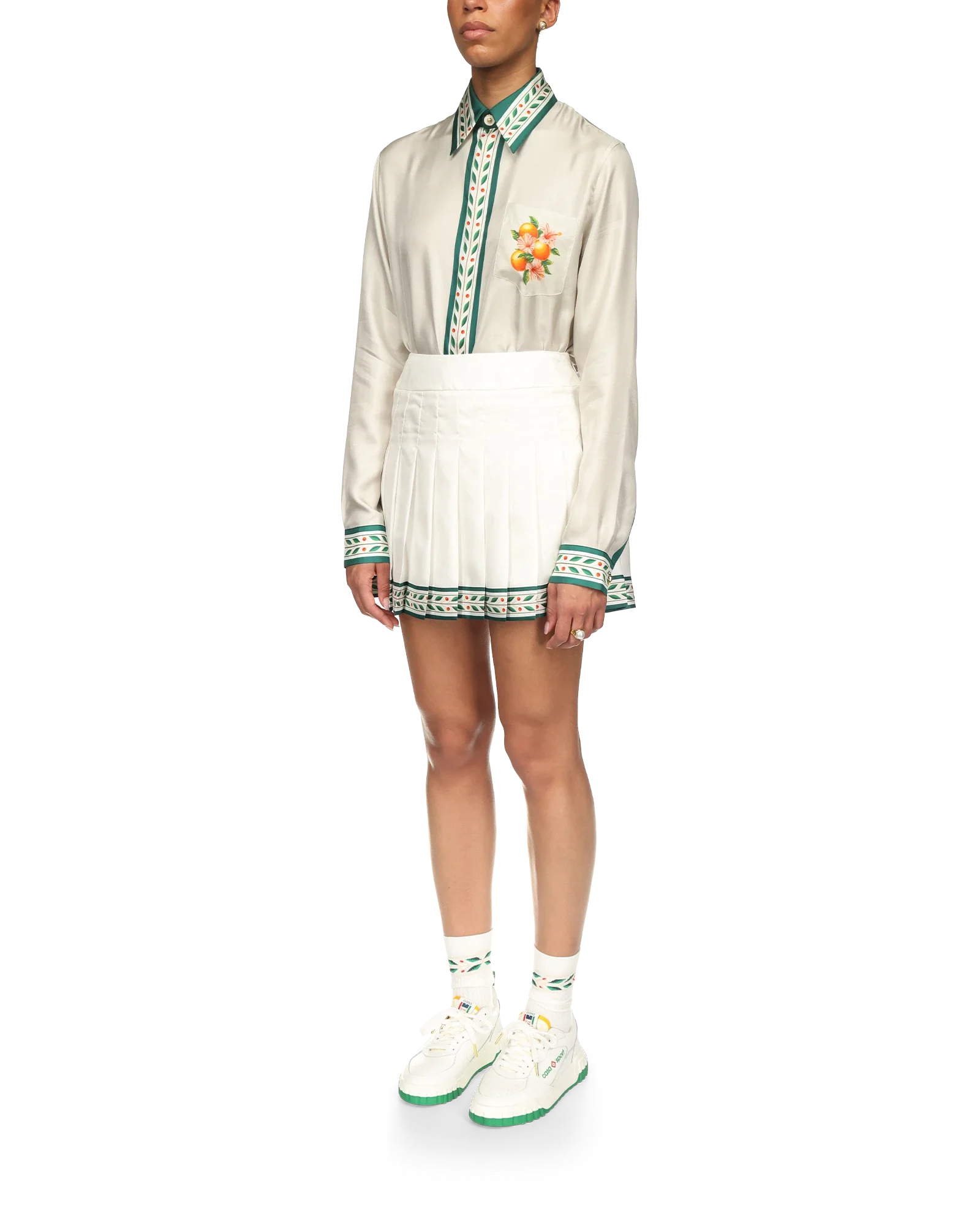 Laurel Silk Tennis Mini Skirt - Image 3