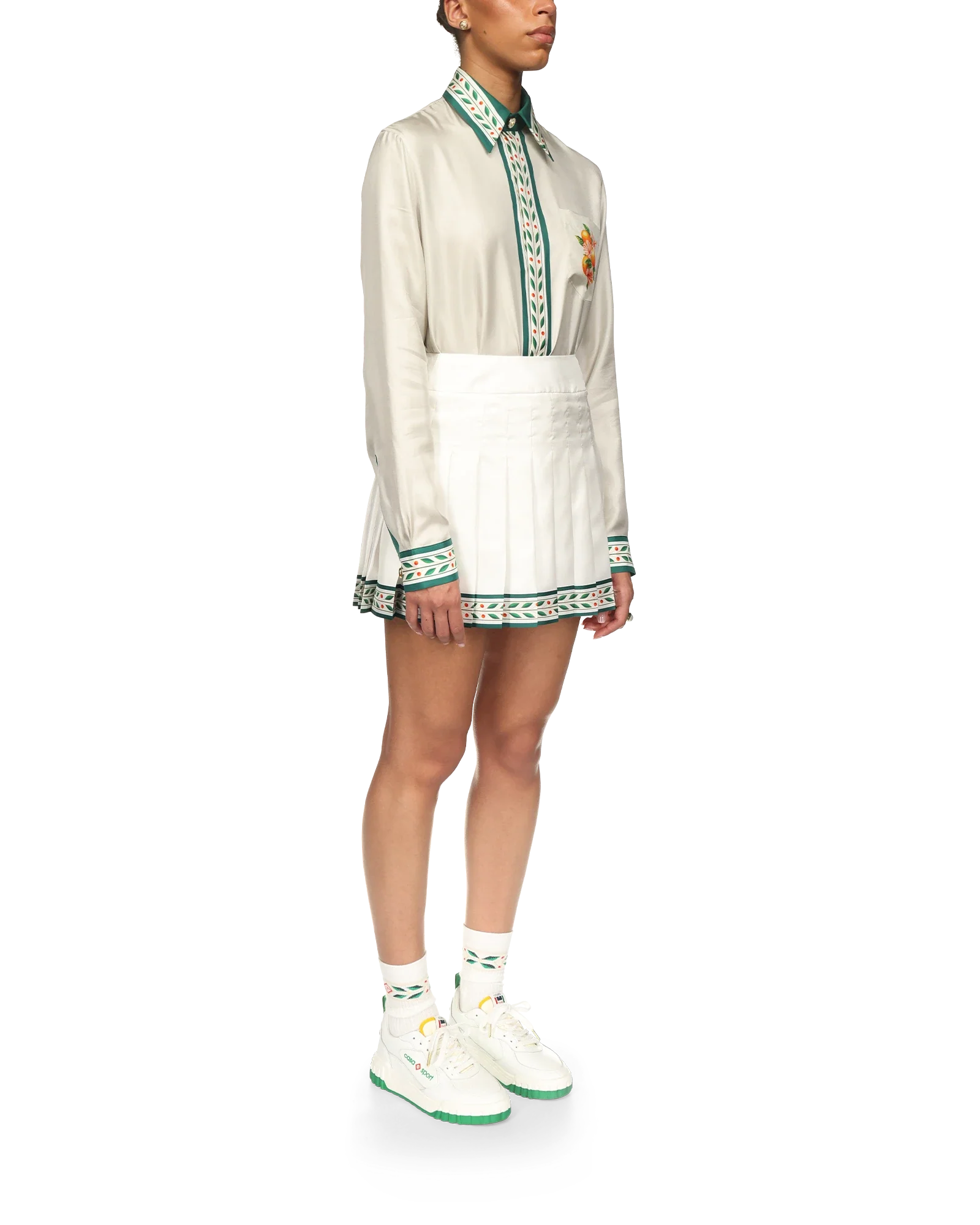 Laurel Silk Tennis Mini Skirt - Image 5
