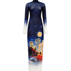 Midnight Acropolis Mesh Dress