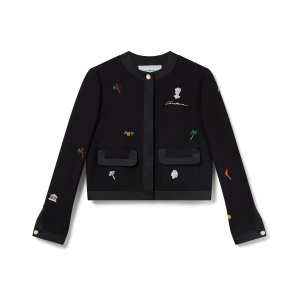 Embroidered Motif Wool Tailored Jacket