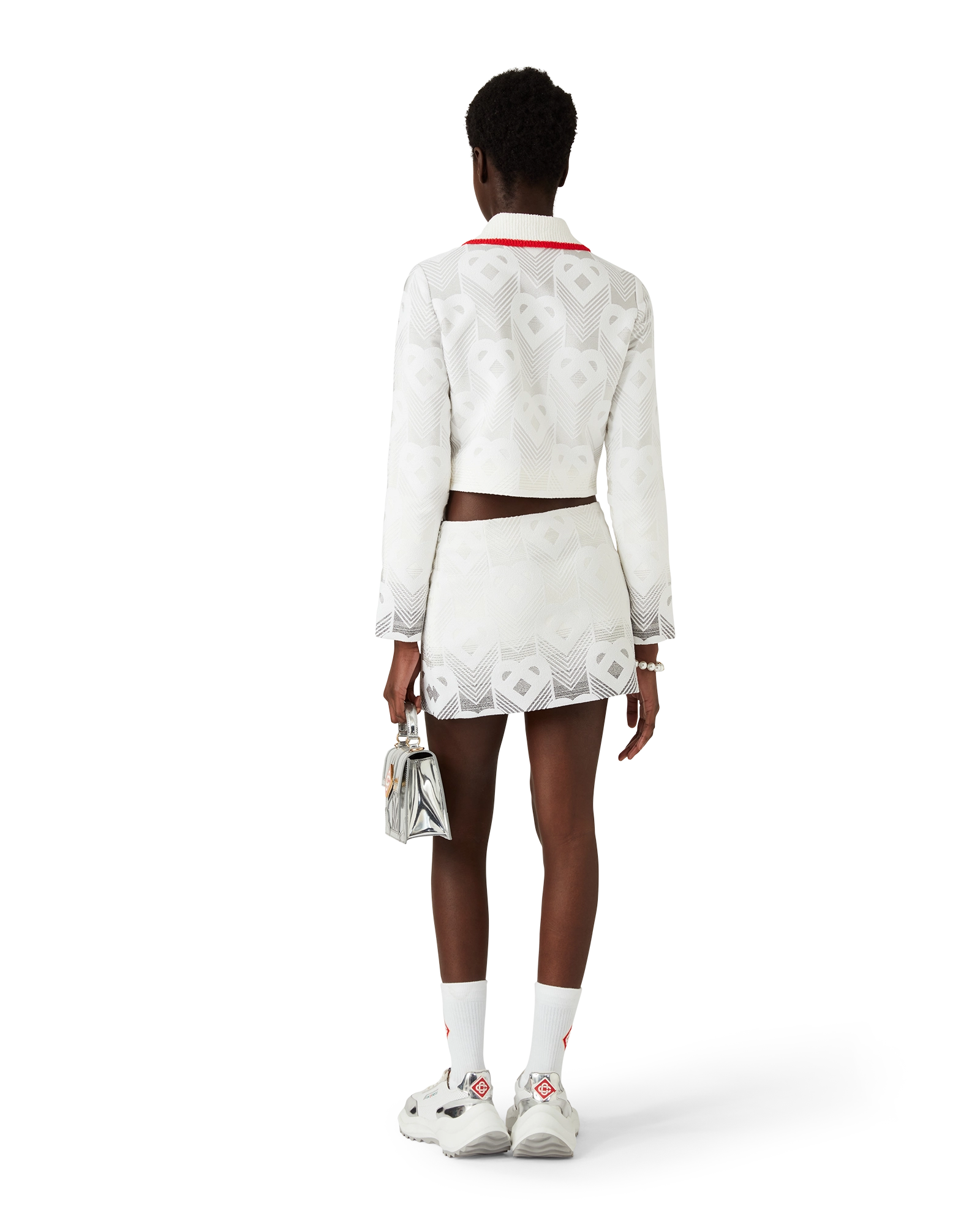Gradient Heart Monogram Towelling Mini Skirt - Image 3