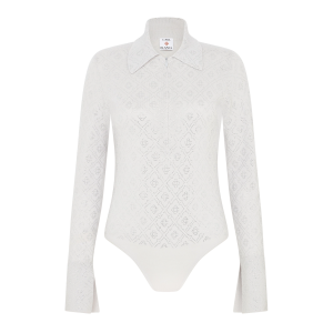 Crystal Monogram Knit Bodysuit