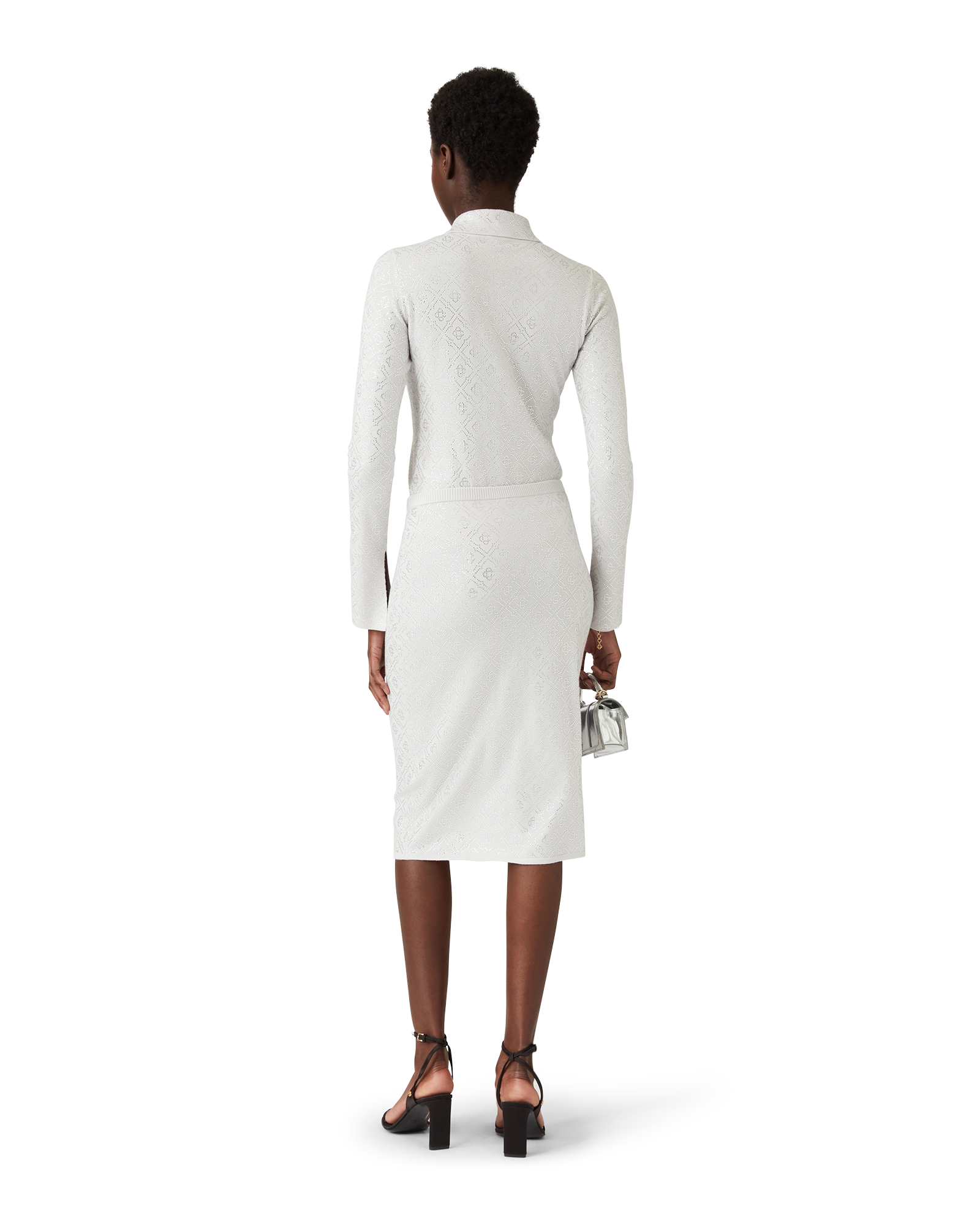 Crystal Monogram Knit Skirt - Image 3