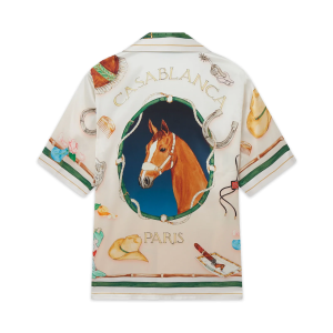 L'Ecurie Blanche Short Sleeve Silk Shirt