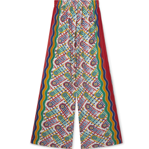 Printed Wide Leg Trousers
