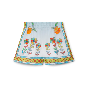 Yoruba Flowers Silk Shorts