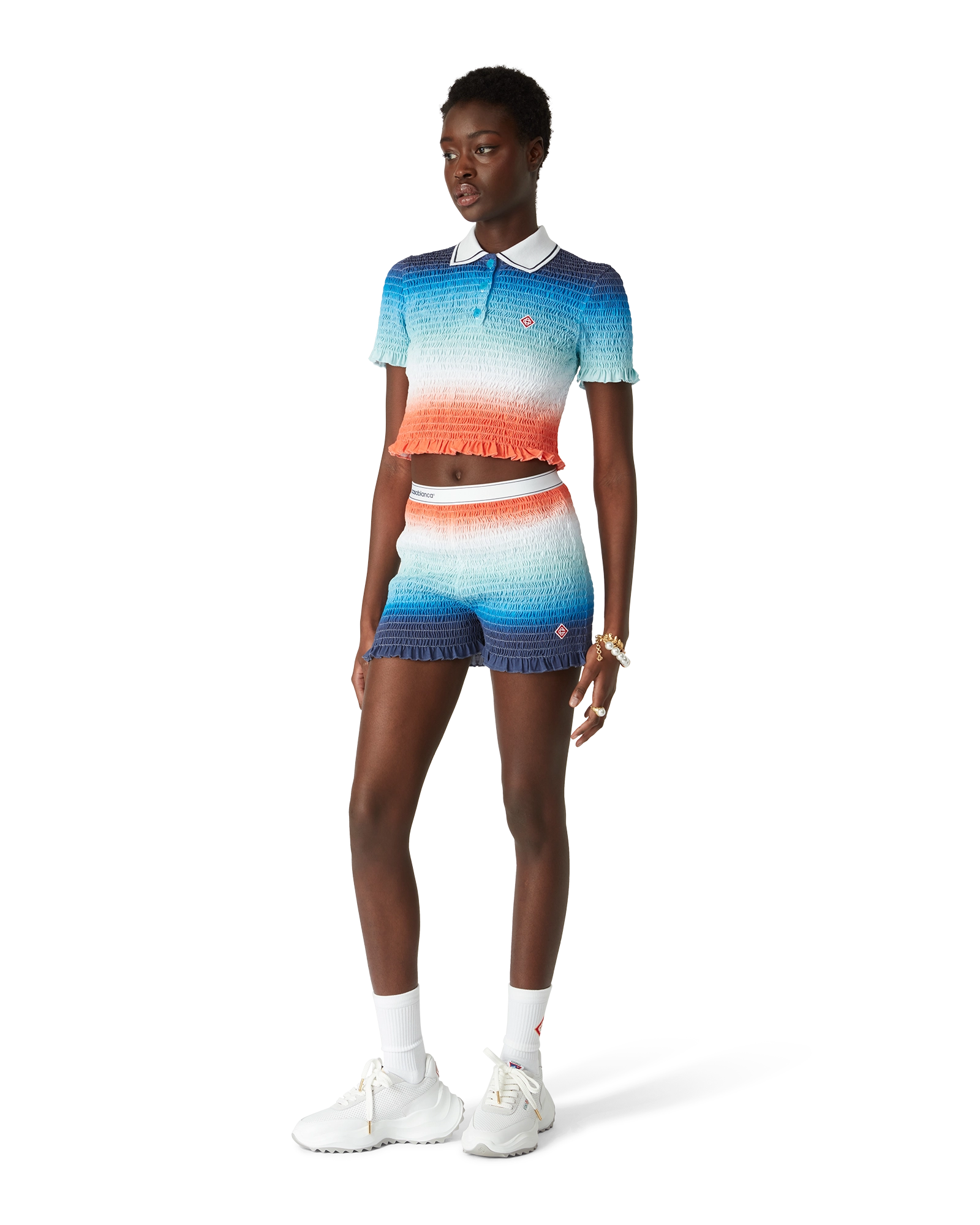 Gradient Cropped Polo Shirt - Image 2