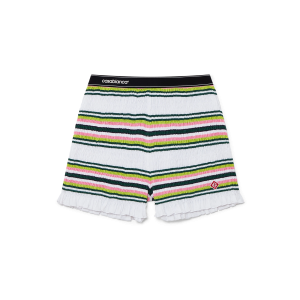 Stripe Shirred Shorts