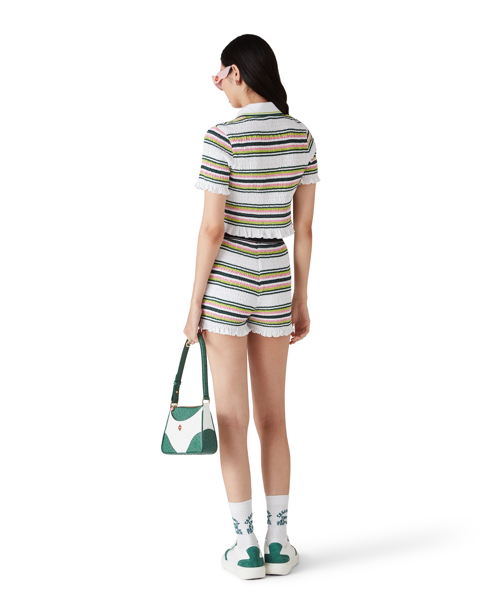 Stripe Shirred Shorts - Image 3