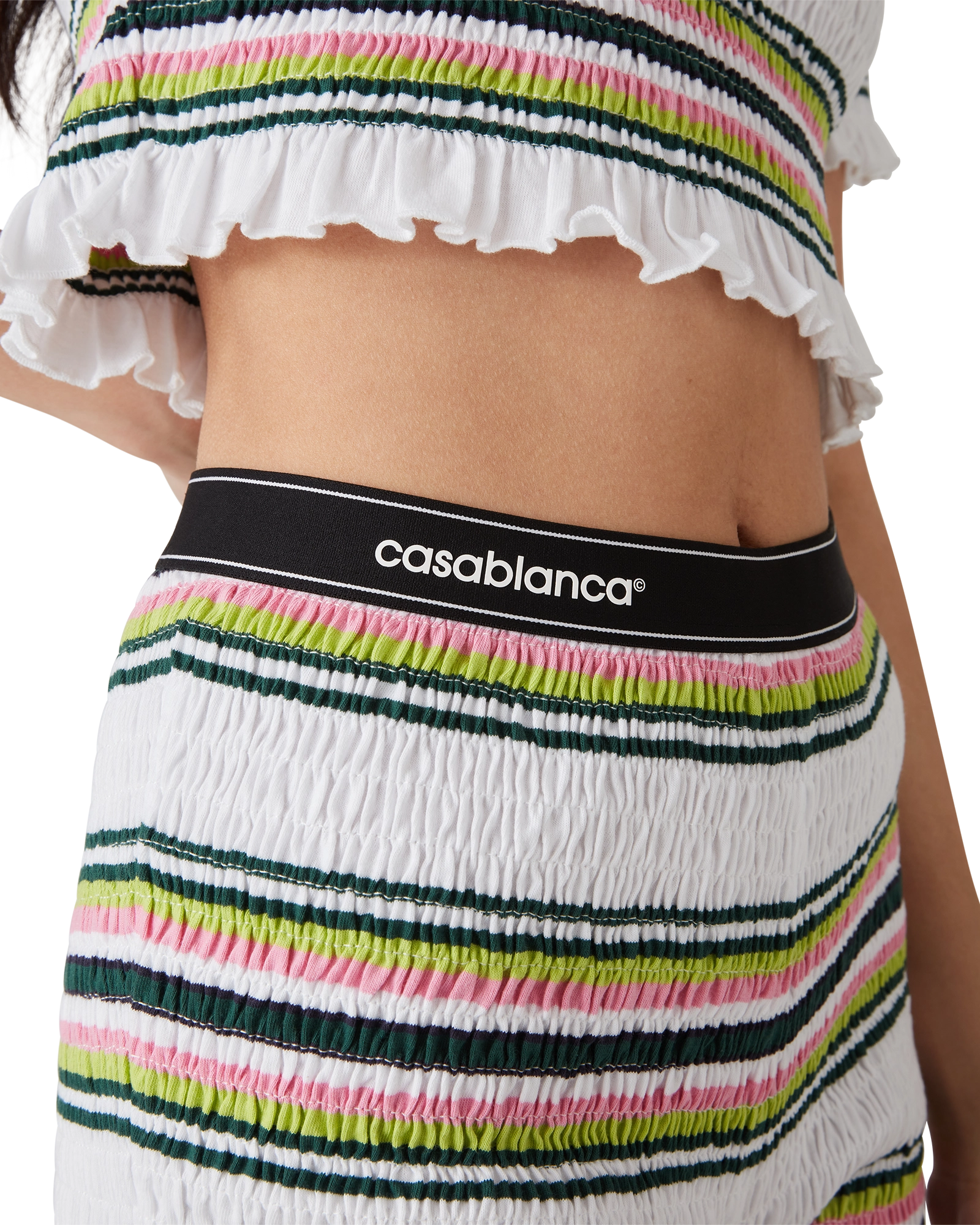 Stripe Shirred Shorts - Image 5